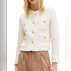 Mango Tweed Jacket with Pockets